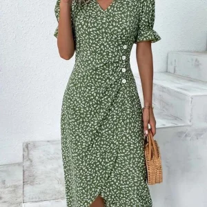Jeanne™ | Vestido con estampado floral de manga corta