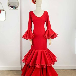 Vestido Flamenco Bulería Rojo talla 46