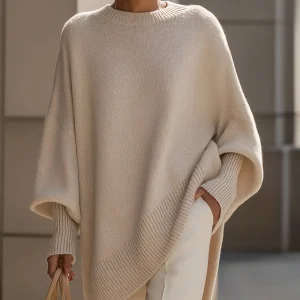 Anneta | Suéter tipo poncho de gran tamaño