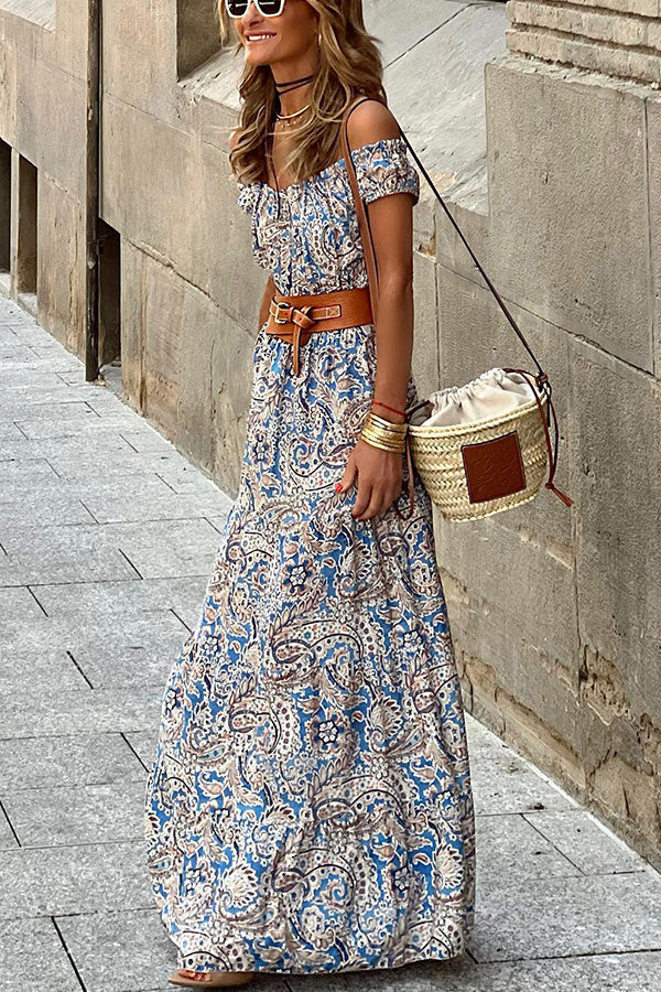 Olivia™ Vestido de moda sin hombros con cinturón fino y accesorios - Imagen 3