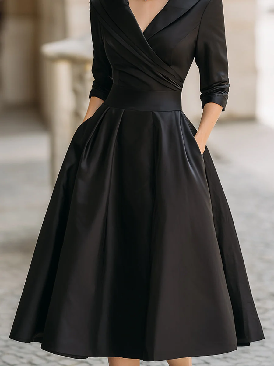 Lina - Vestido midi de satén para Mujer - Imagen 4