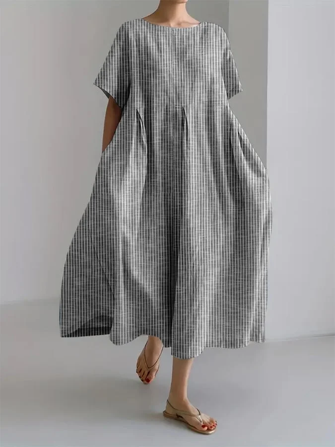 ELEANOR - VESTIDO OVERSIZE DE RAYAS RETRO - Imagen 4