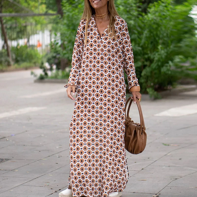 Juliet™ Vestido estampado entallado con cuello en V - Imagen 6