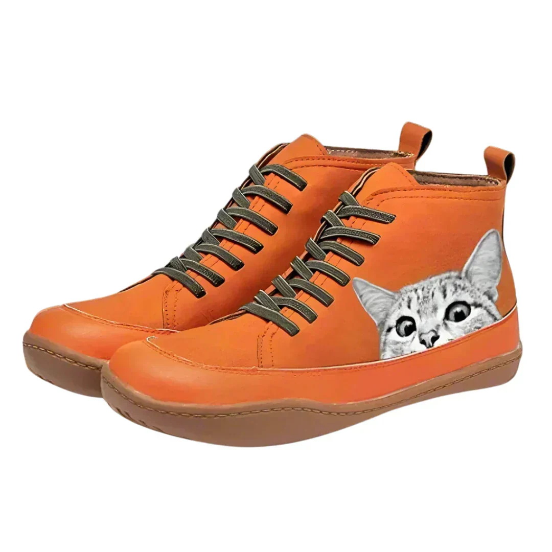 Fenna - Botines de piel para amantes de los gatos - Imagen 2