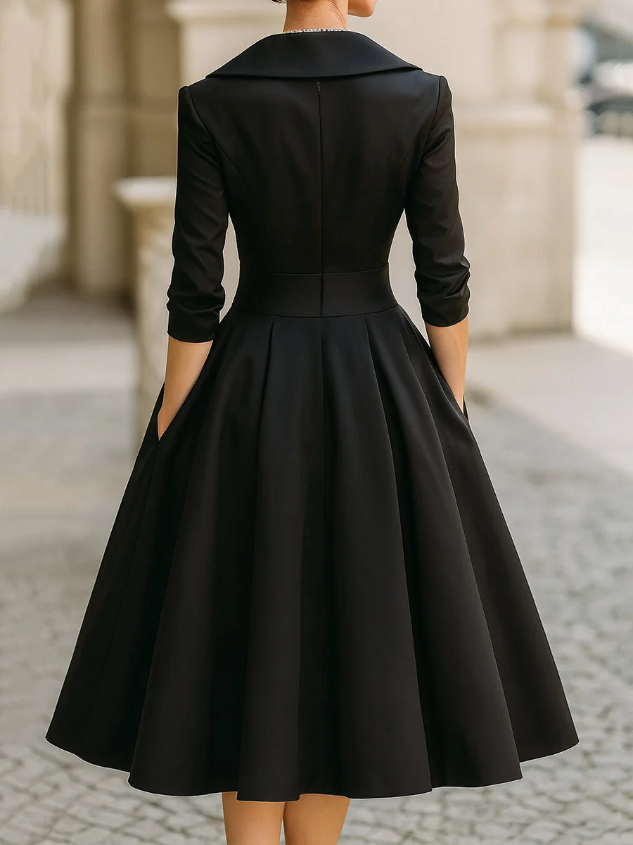 Lina - Vestido midi de satén para Mujer - Imagen 5