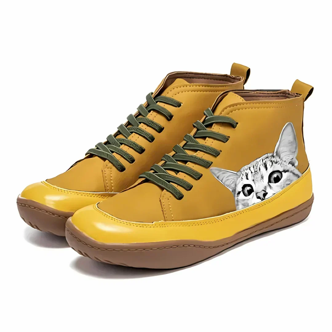 Fenna - Botines de piel para amantes de los gatos - Imagen 3