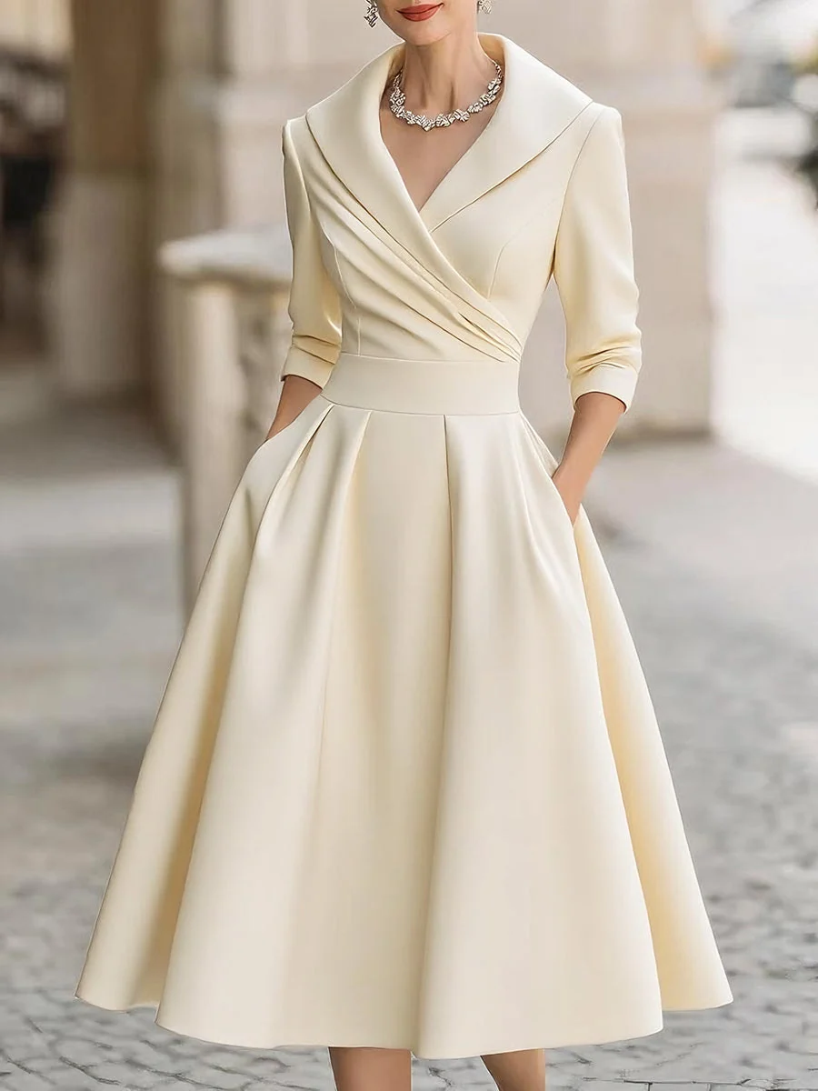 Lina - Vestido midi de satén para Mujer - Imagen 8