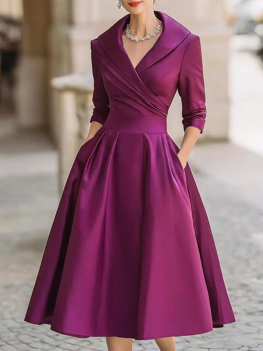Lina - Vestido midi de satén para Mujer - Imagen 9