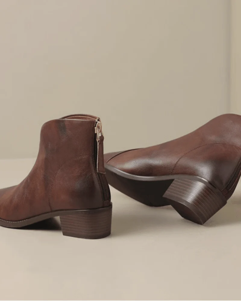 Lina - Botas elegantes de tacón de bloque hasta la rodilla para mujer - Imagen 6