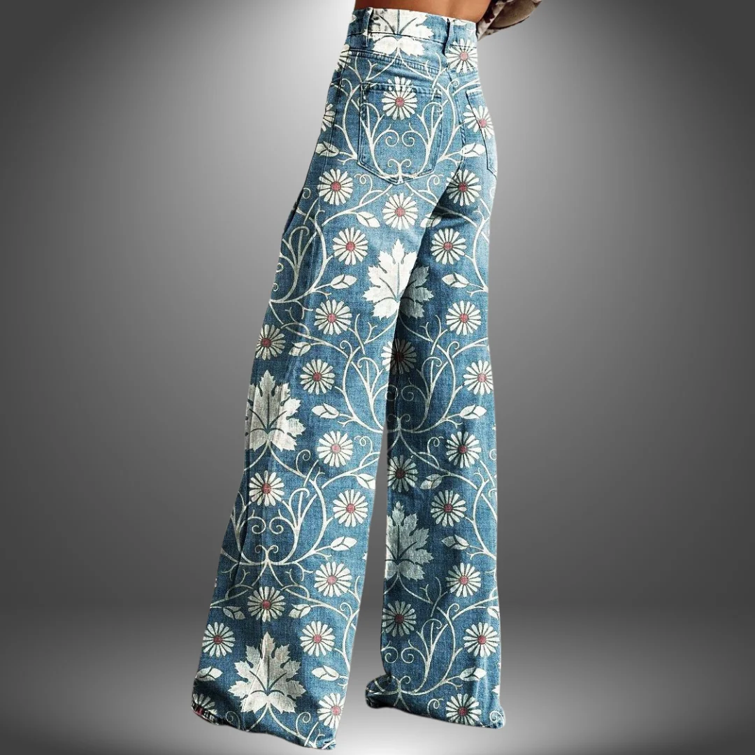 Olivia | Pantalones florales hechos a mano - Imagen 3