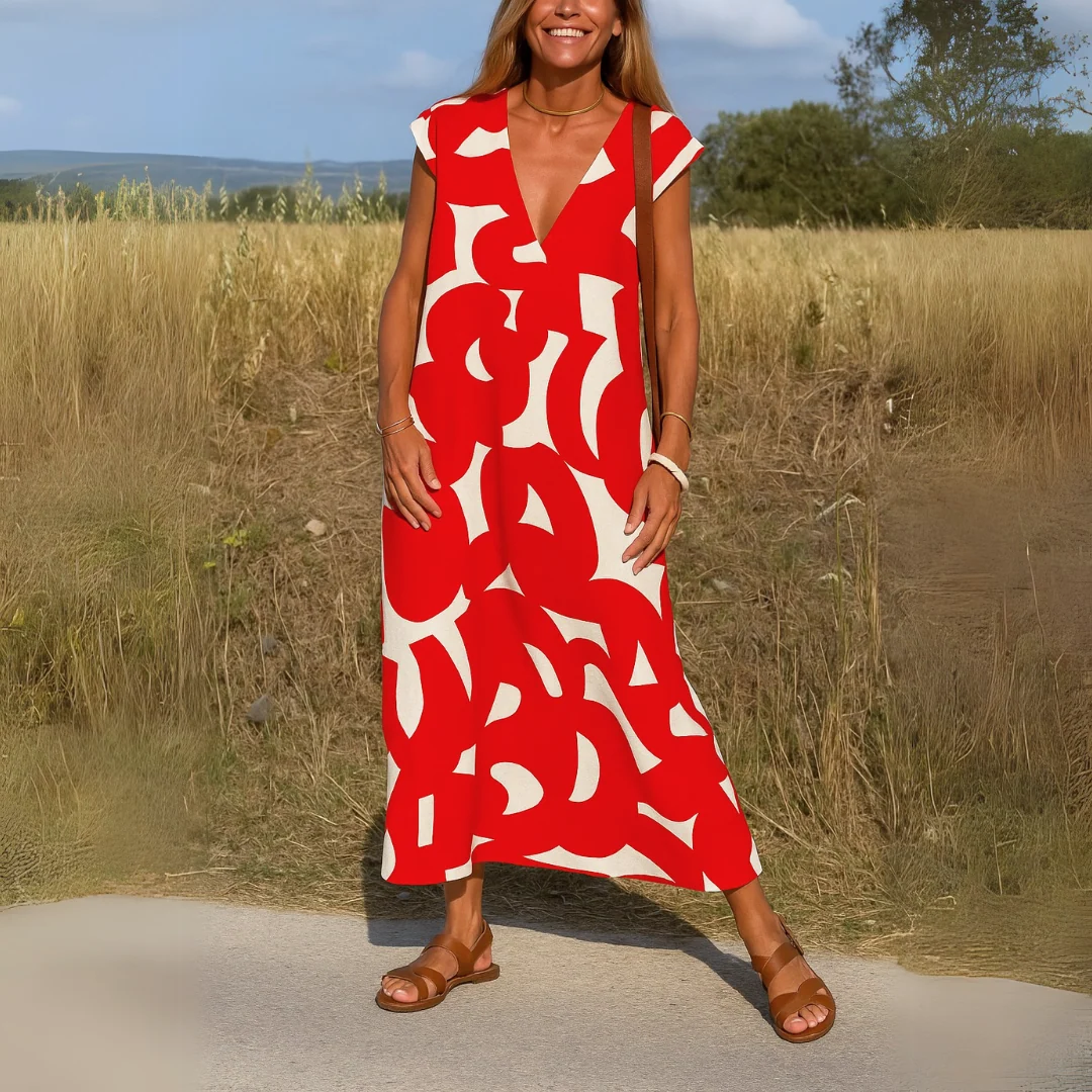 Valérie | Vestido fluido con escote en V para Mujer - Imagen 6