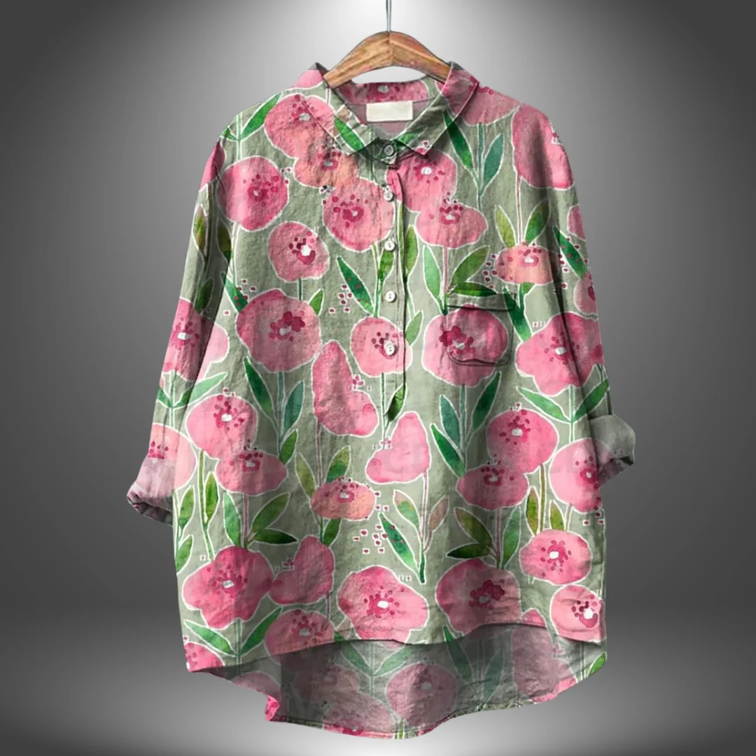 Virginia | Camisa floral artesanal para mujer - Imagen 9