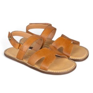 Sandalia de piel BAREFOOT cierre velcro cuero