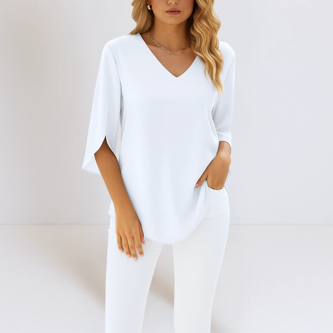 Sophie™ | Elegante blusa con escote en pico y mangas abiertas - Imagen 6