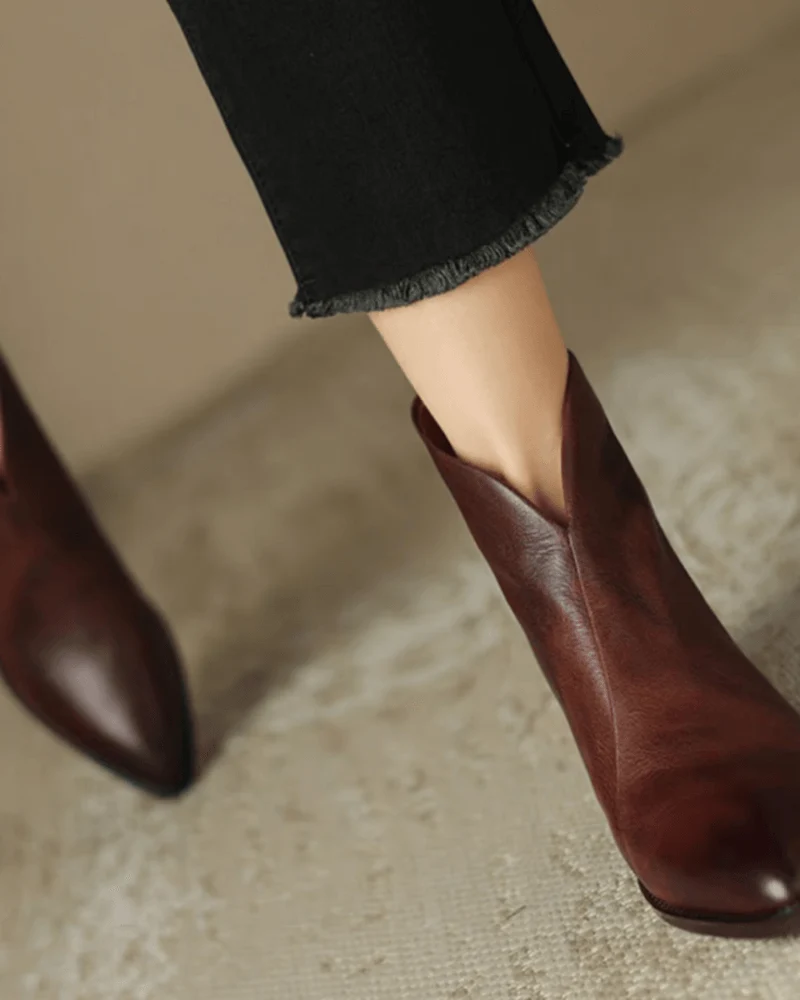 Lina - Botas elegantes de tacón de bloque hasta la rodilla para mujer - Imagen 7