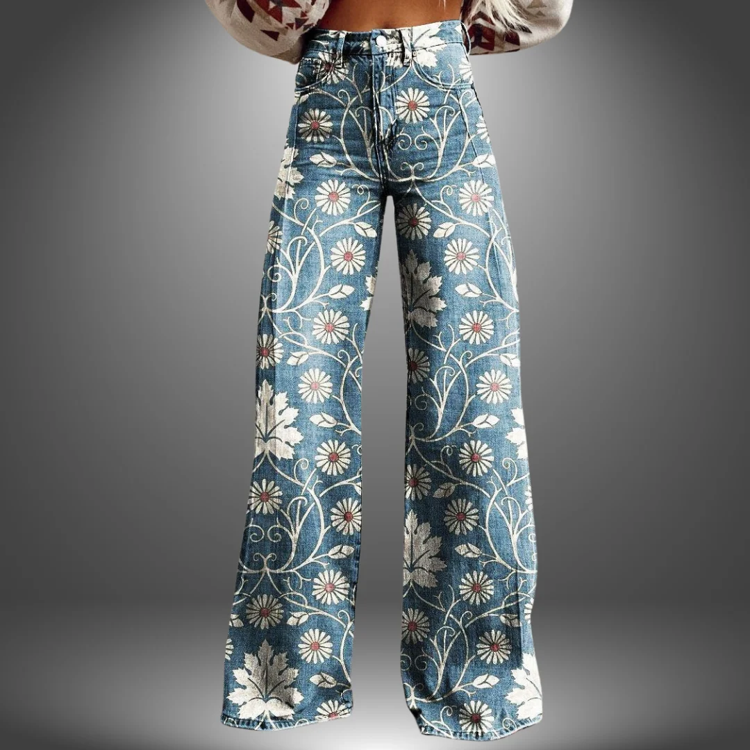 Olivia | Pantalones florales hechos a mano - Imagen 2