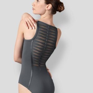 Maillot Gris Tirante Fino y Espalda Original de Colección Exclusiva  Bloch