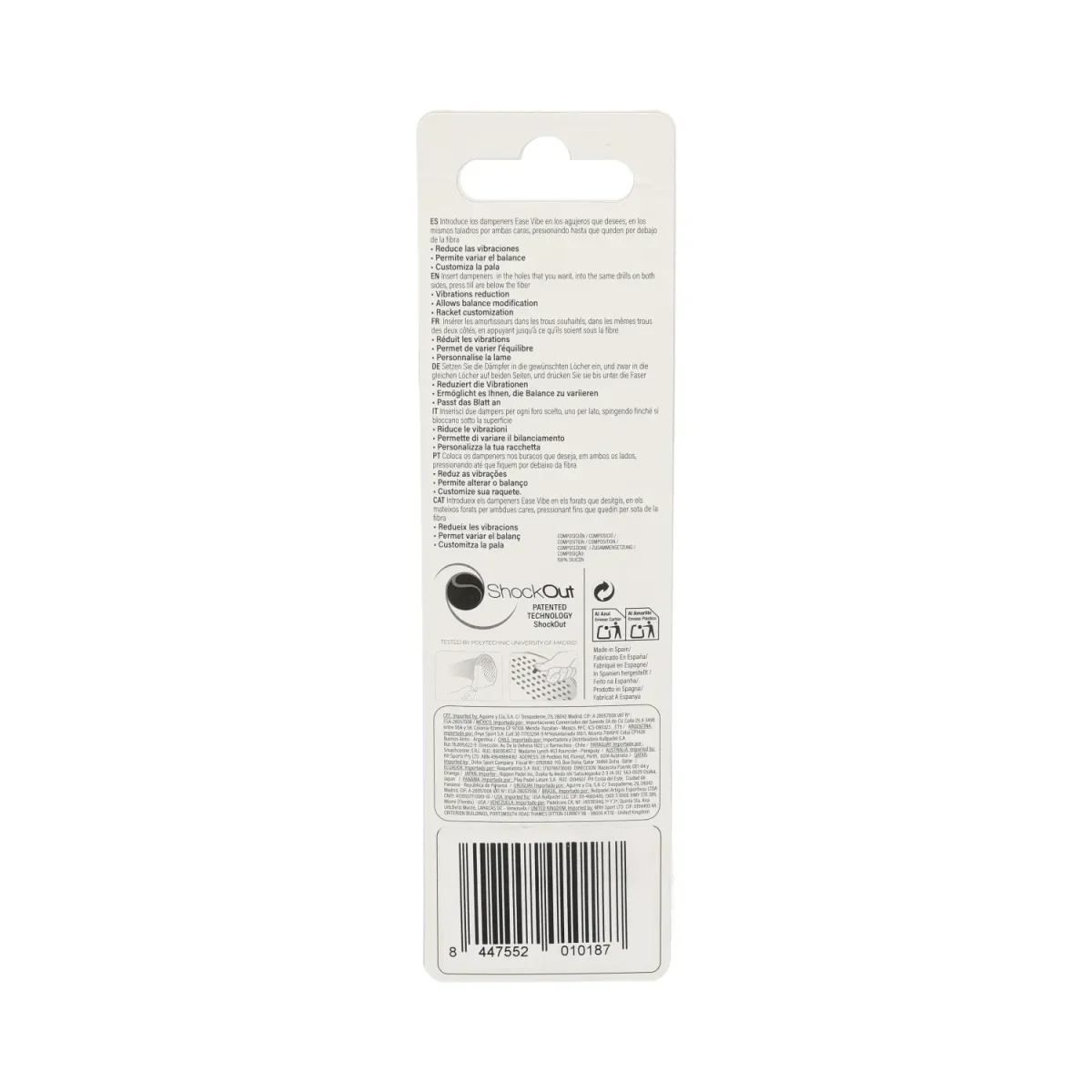 Antivibradores Bullpadel Ease Vibe Blanco - Imagen 3