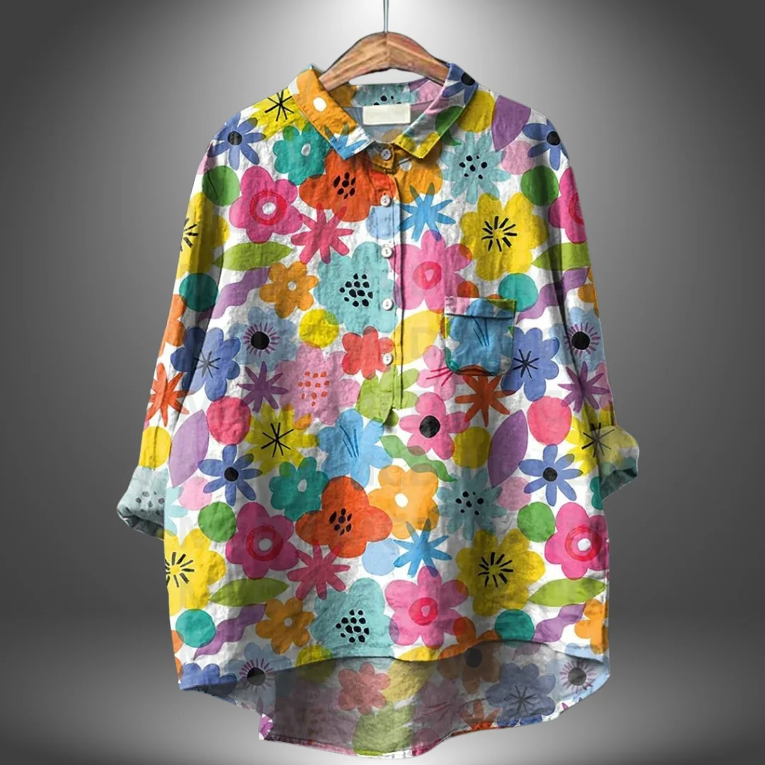 Virginia | Camisa floral artesanal para mujer - Imagen 8