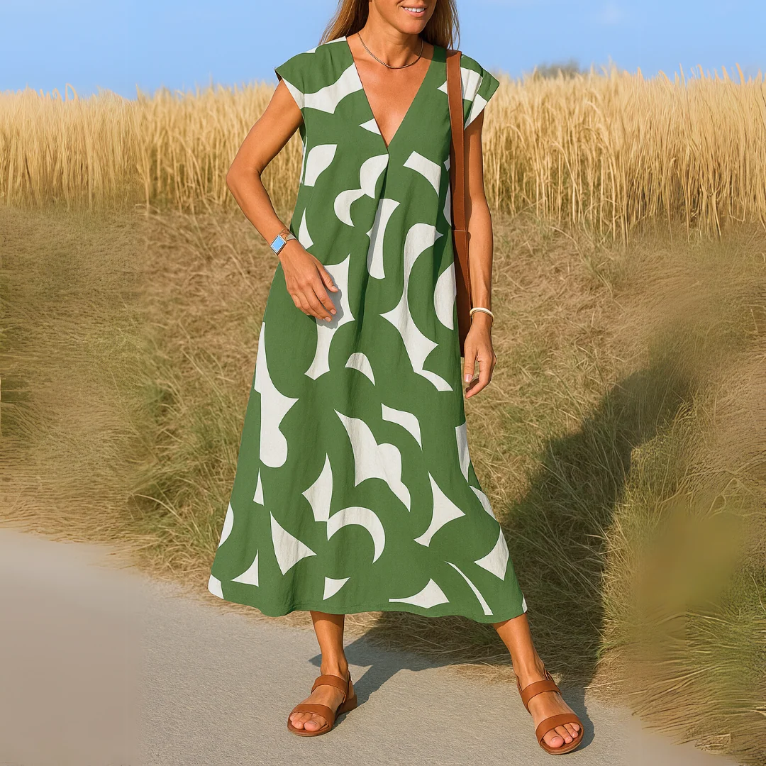 Valérie | Vestido fluido con escote en V para Mujer - Imagen 4