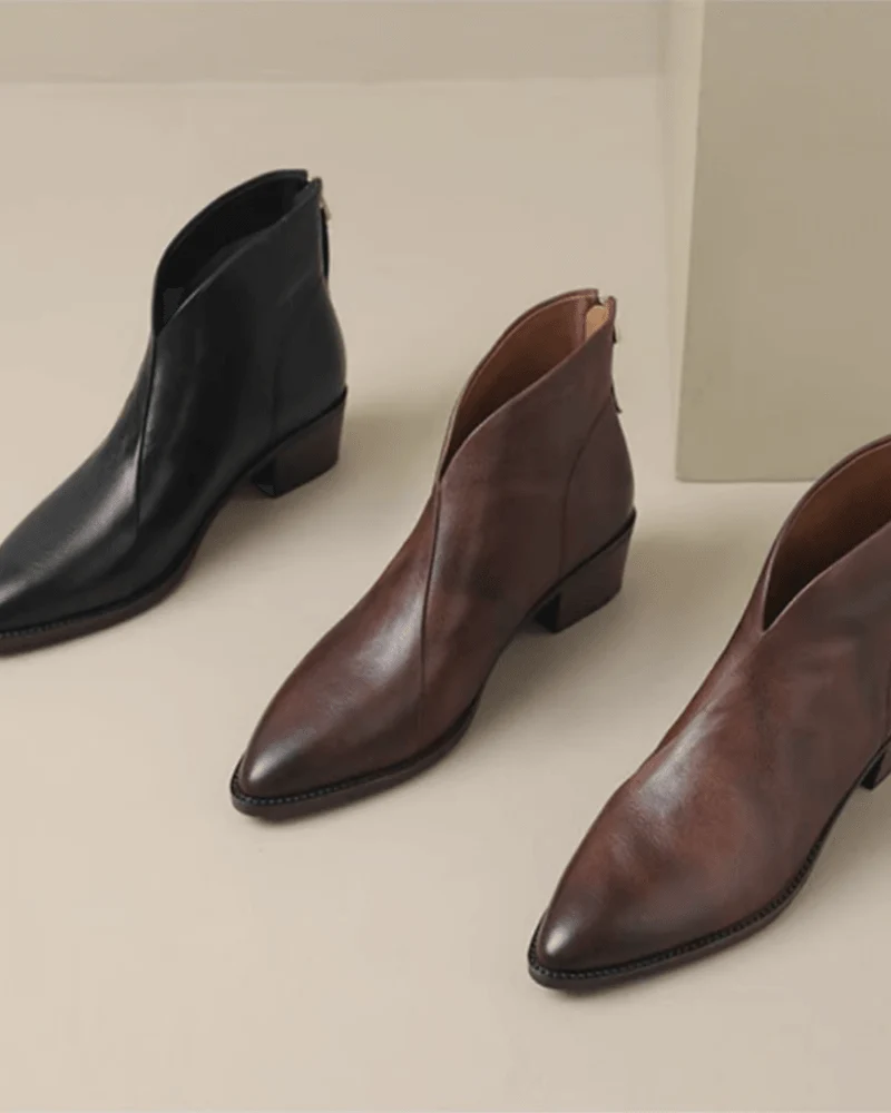 Lina - Botas elegantes de tacón de bloque hasta la rodilla para mujer - Imagen 8
