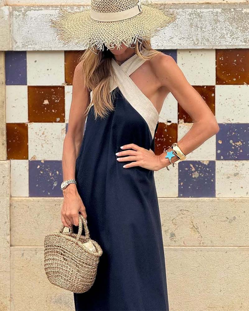 SIENNA | Elegante vestido sin espalda con cuello cruzado de moda para Mujer - Imagen 7