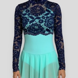 Maillot Verde Agua con Encaje Azulón