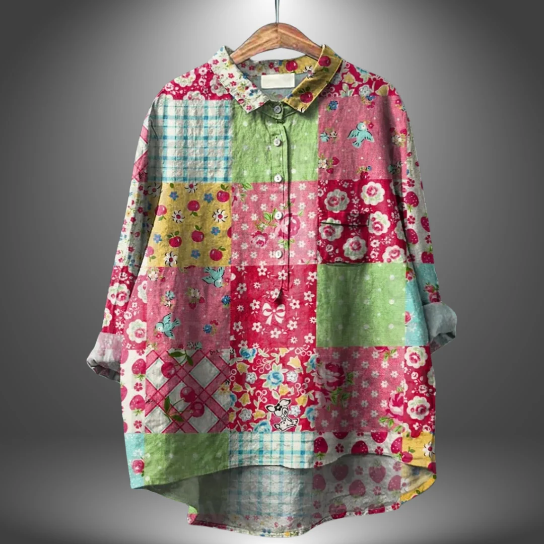 Virginia | Camisa floral artesanal para mujer - Imagen 3