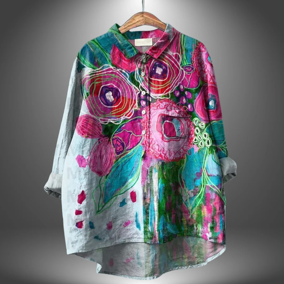 Virginia | Camisa floral artesanal para mujer - Imagen 5