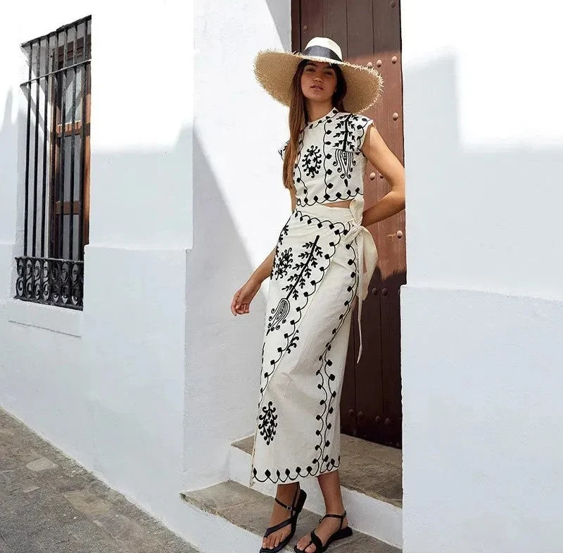 Melissa™ - Conjunto de top y falda larga - Imagen 2