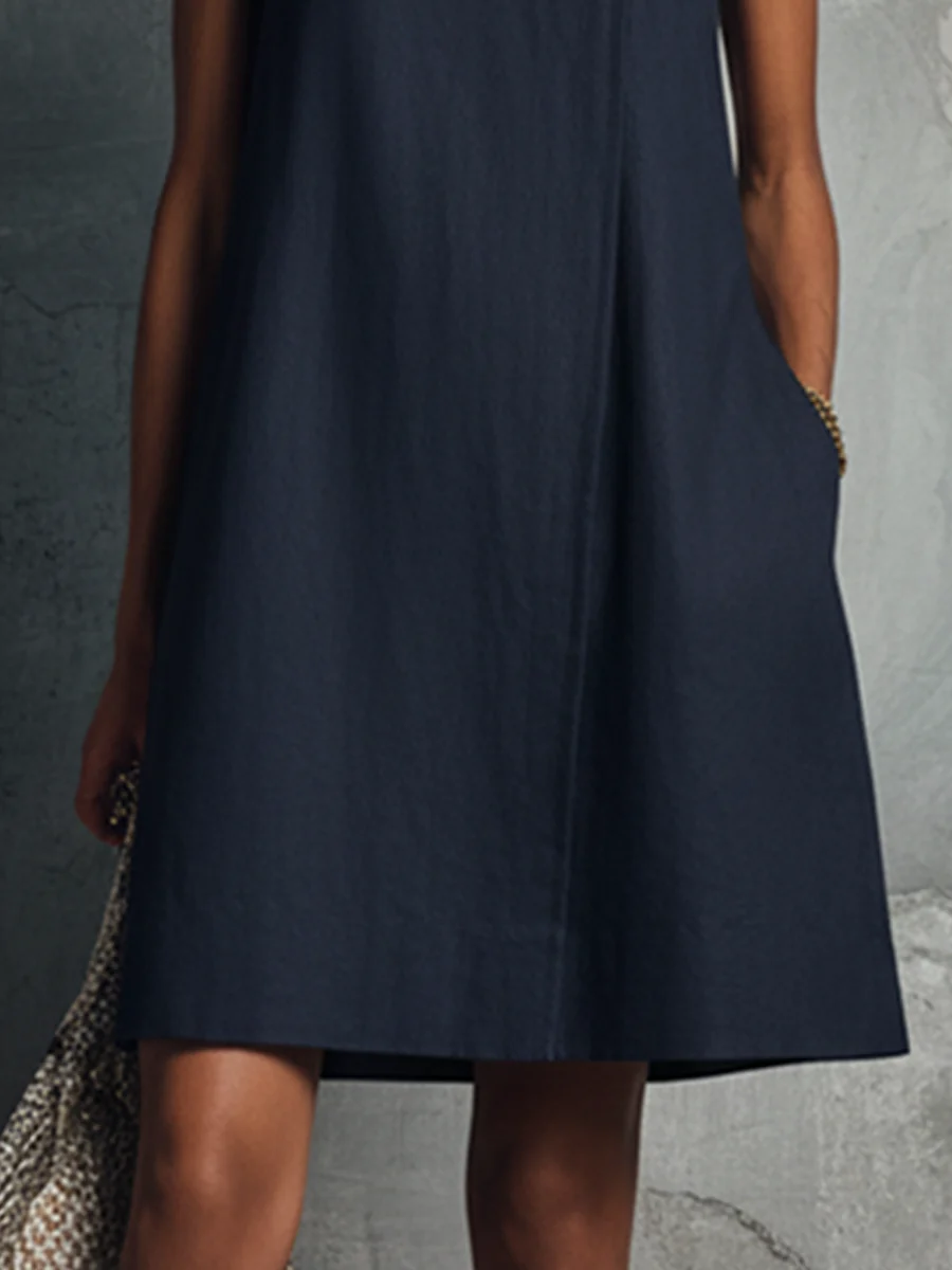 Alba | Vestido Mini Botonadura Dorada para Mujer - Imagen 5