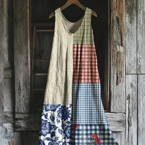 Suzon – Vestido fresco estampado a cuadros