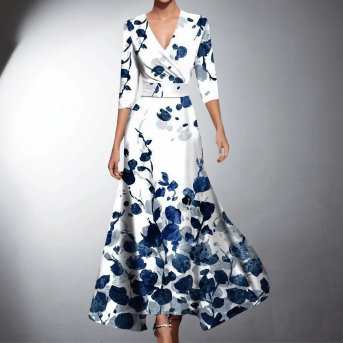 Nunzia | Elegante vestido de noche con encanto floral - Imagen 3