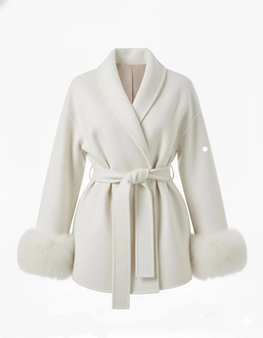 Arctic Grace | Elegante abrigo de lana - Imagen 3