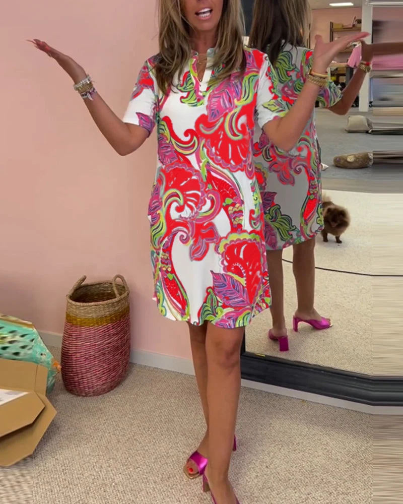 Nadia - Vestido midi estampado - Imagen 5