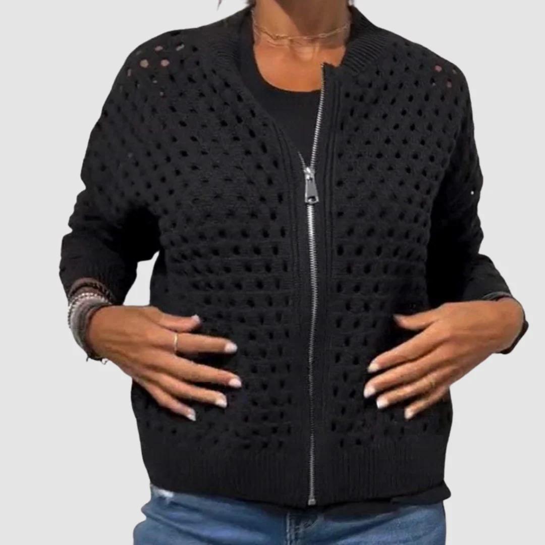 Desiré | Cárdigan de punto premium con cremallera para Mujer - Imagen 3