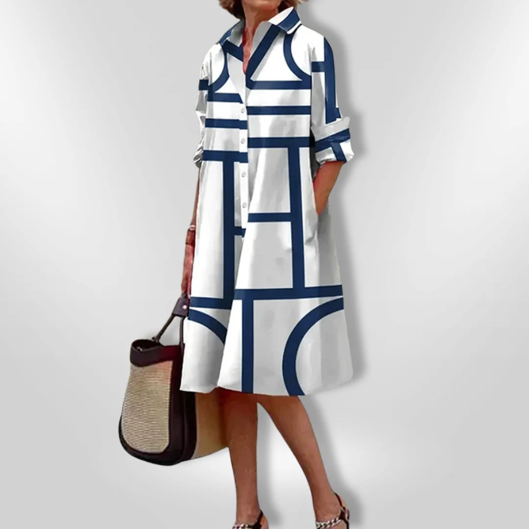 Helena | Vestido midi con estampado geométrico para Mujer - Imagen 5