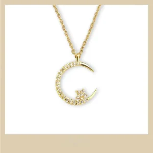 Celeste – Collar de Mujer Estrella y Luna
