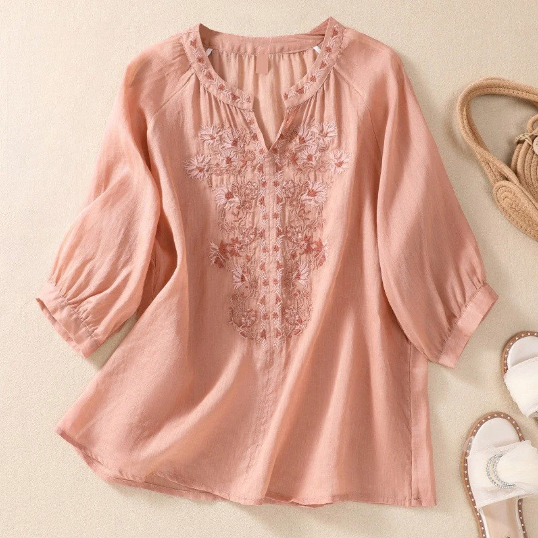 Laurienne™ | Blusa bordada con escote abierto - Imagen 2