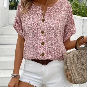 Verna | Blusa elegante con estampado floral