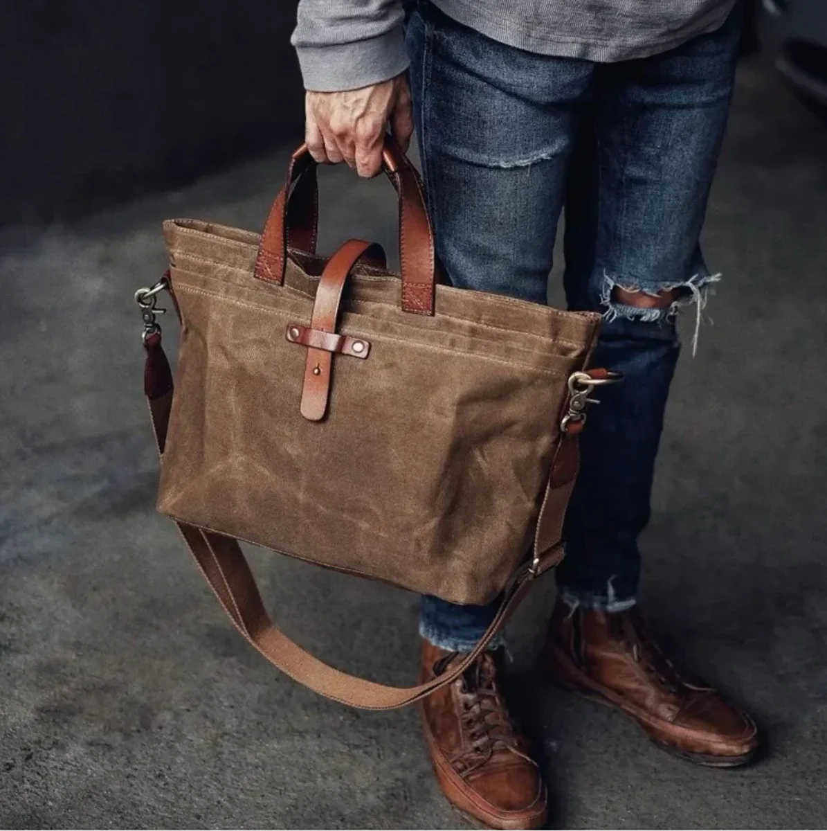 Bolsa de lona encerada Heirloom - Imagen 9