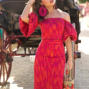 Mandy ™ vestido con mangas abullonadas