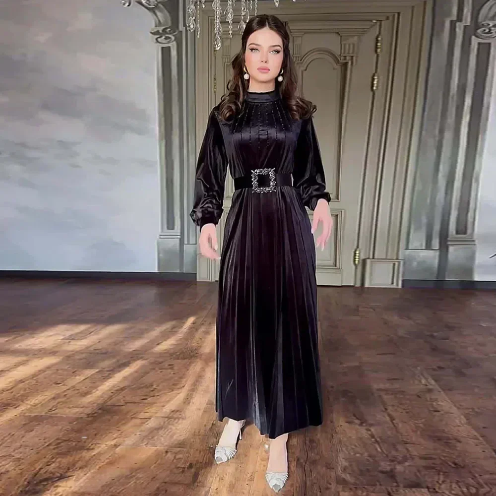 Hartley ™ vestido plisado con cinturón - Imagen 3
