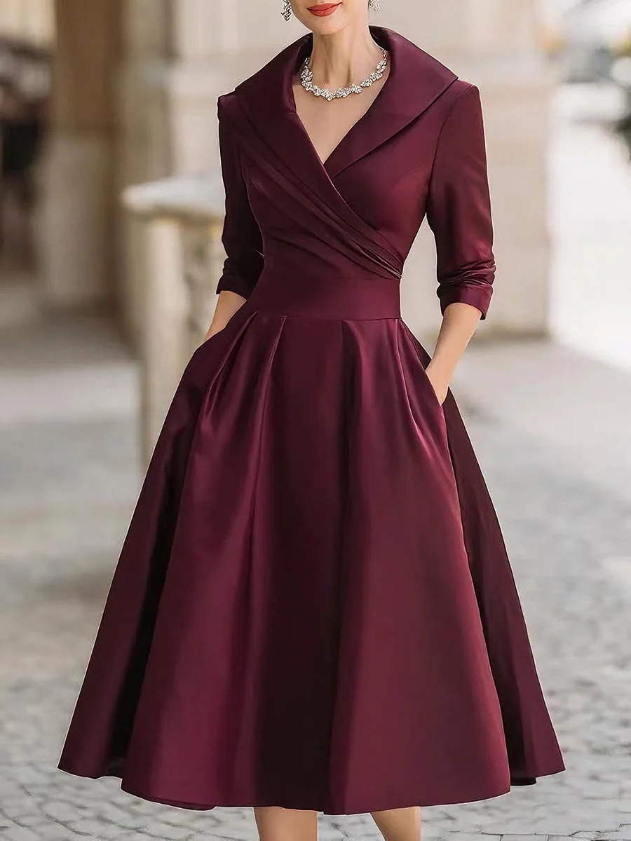 Lina - Vestido midi de satén para Mujer - Imagen 7