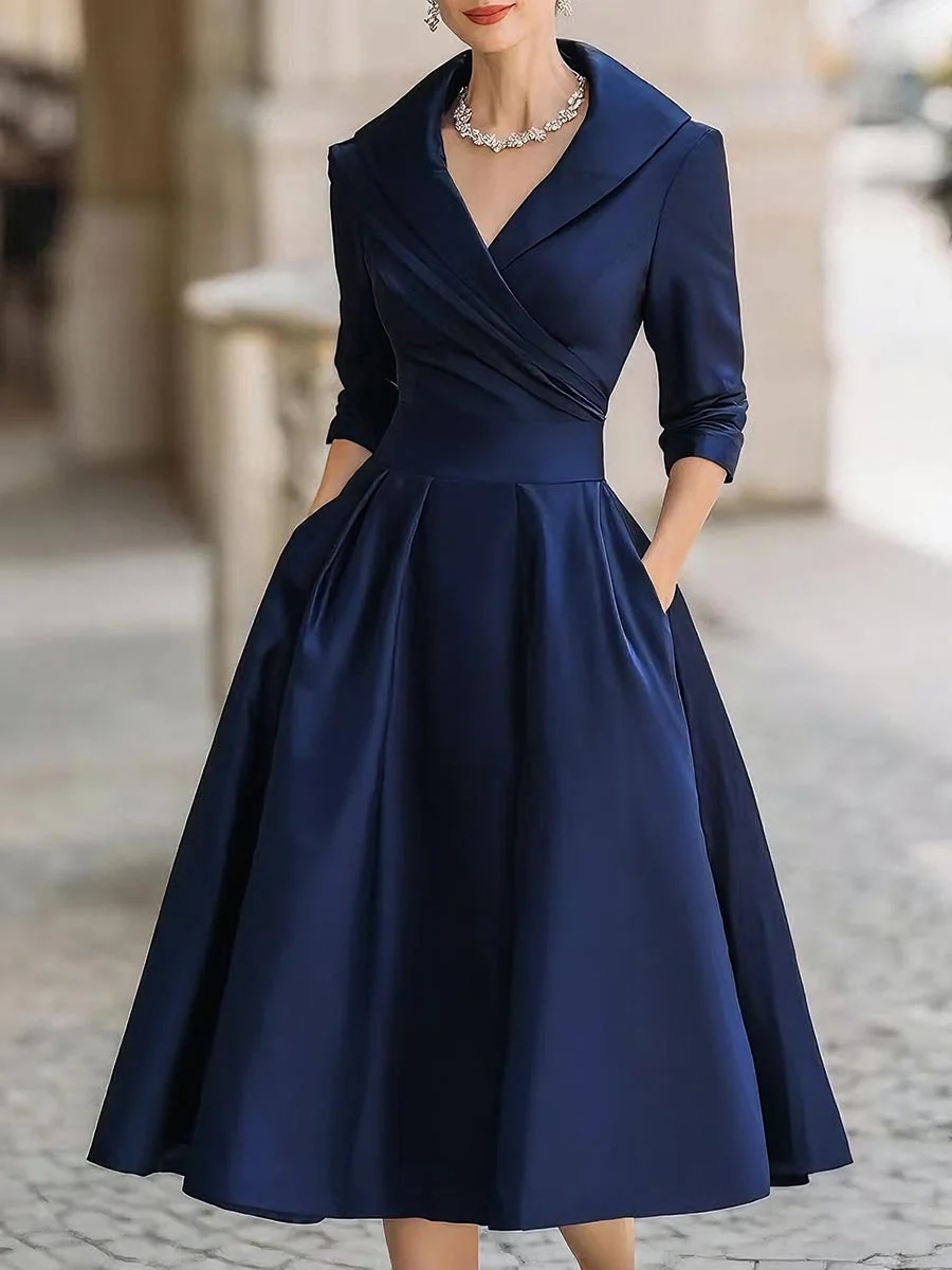 Lina - Vestido midi de satén para Mujer - Imagen 6