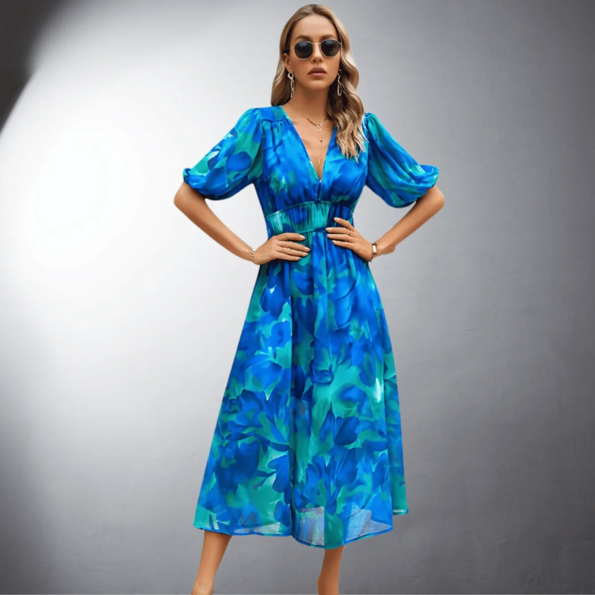 Maristella | Vestido de verano de tejido orgánico de alta calidad - Imagen 4