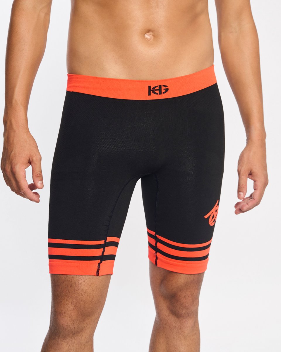 DALES · Short técnico para running y trailrunning | Naranja - Imagen 2