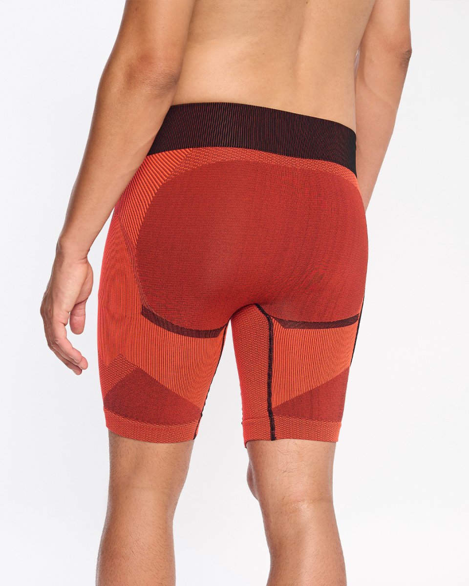 ARDEN · Short técnico seamless para running y trail | Naranja - Imagen 4