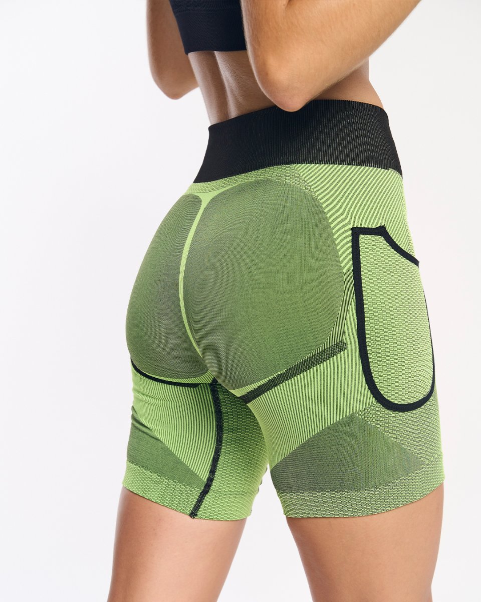 ARDEN · Short técnico seamless para running y trail | Amarillo - Imagen 4