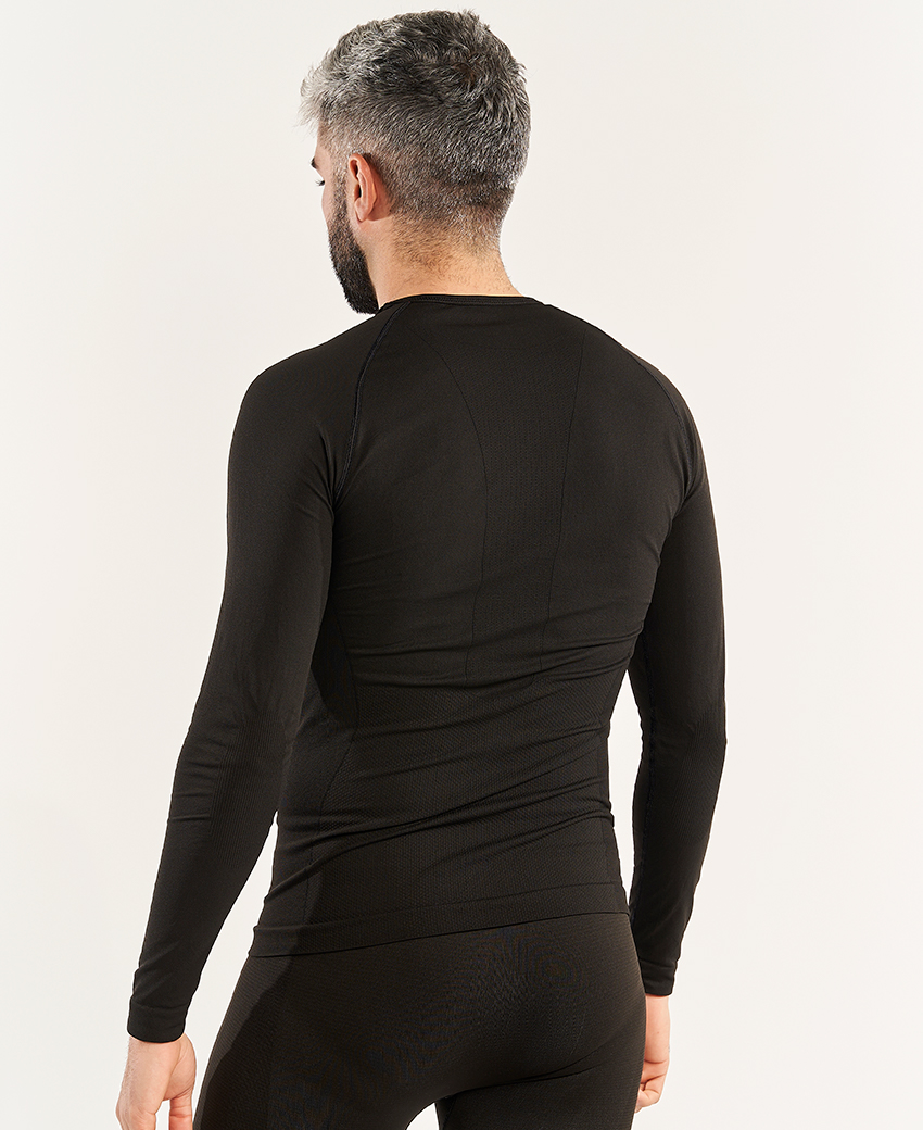 BASIS · Camiseta térmica polivalente para frío y entretiempo | Negro - Imagen 3